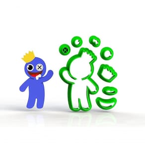 Cortador Roblox Rainbow Friends - Blue Modular Tamanho 6 Cm