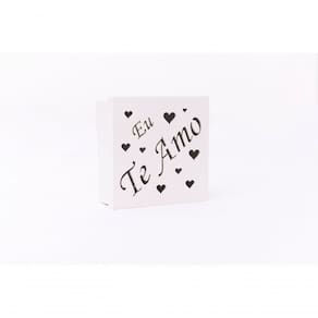 Caixas Personalizadas Brancas 100% Mdf (17x17x07) Eu Te Amo