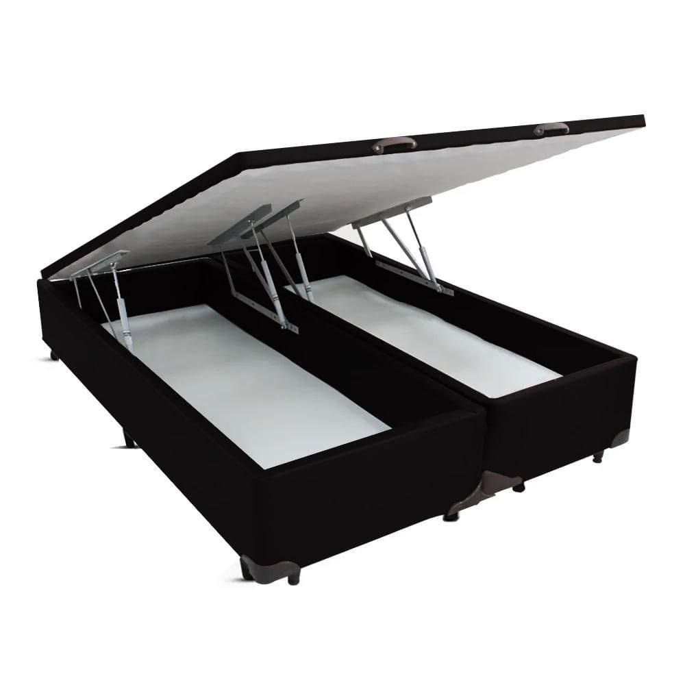 Cama Box Baú Cosmopolita King  Corano Preto 193X203