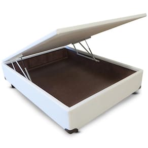 Cama Box SOLTEIRÃO / VIÚVA Baú Corano Branco - 120x200