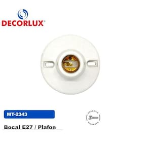 Plafon porcelana e27 para churrasqueira decorlux mt2343