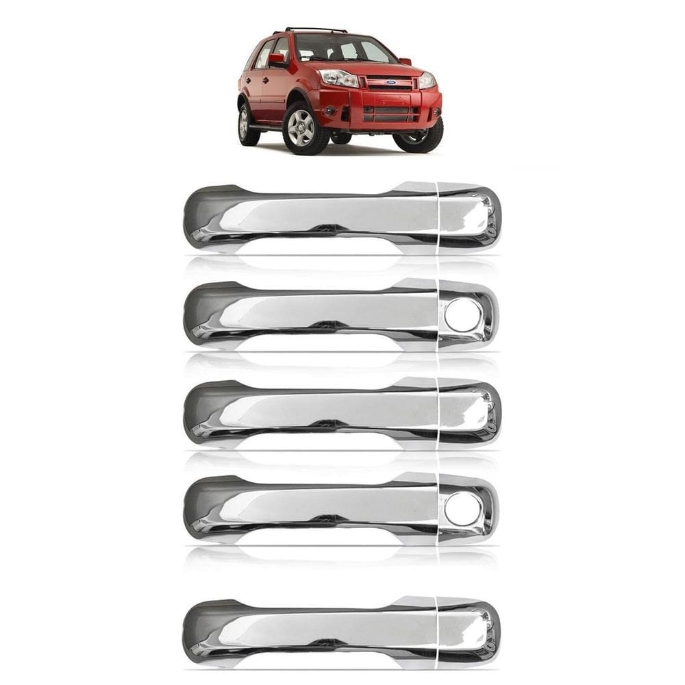 Kit aplique cromado capa maçanetas + traseira ecosport 2007