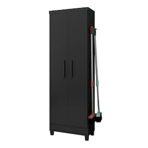 Armário Multiuso 2 Portas Preto Fosco