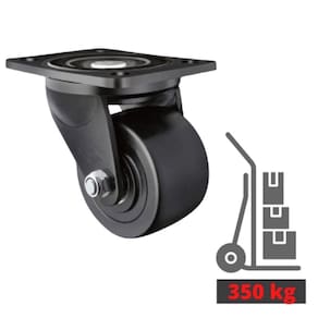 Rodizio Industrial 50 Mm Roda Nylon S/freio 350 Kg