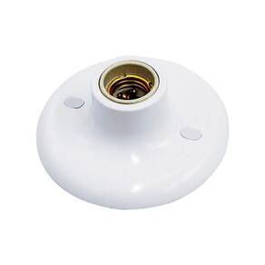 Plafon Taschibra Porcelana Redondo E27 Bivolt Branco