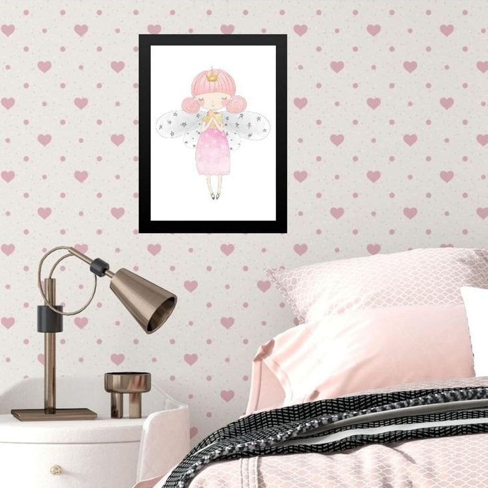 Quadro Infantil Fadinha Estrelinha 45X34Cm