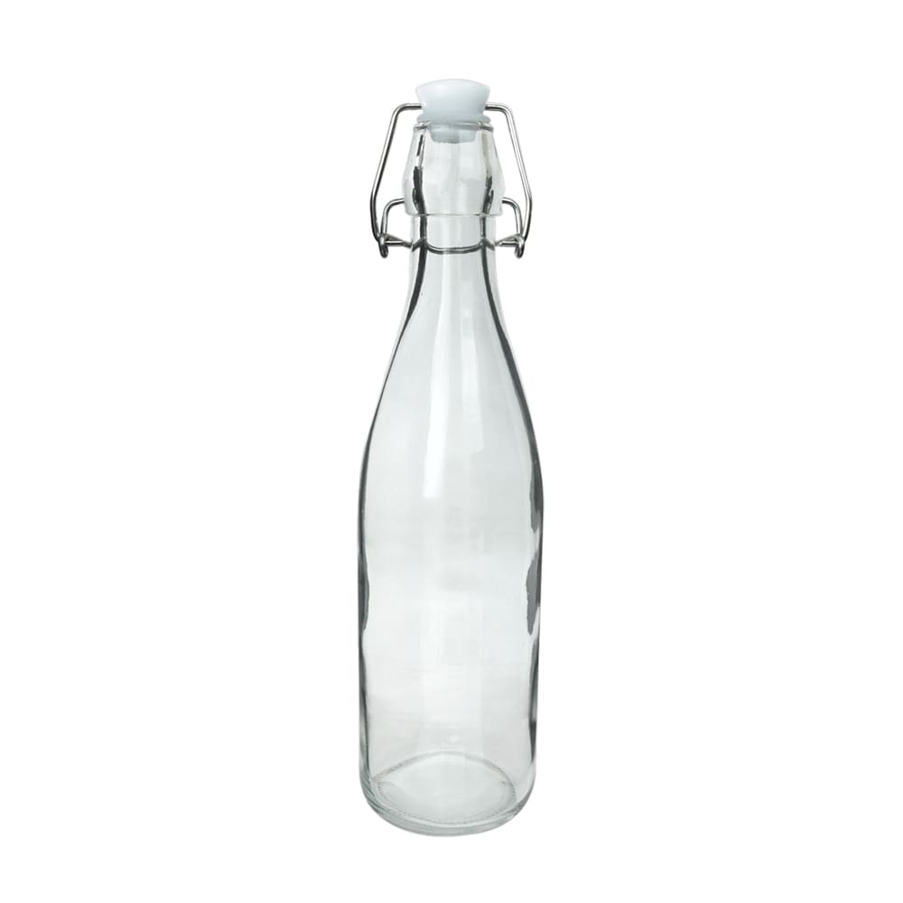 Garrafa De Vidro Transparente Com Tampa Hermética 500Ml