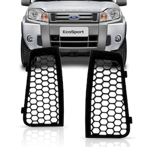 Moldura grade parachoque ecosport 08 09 10 11 12 preta
