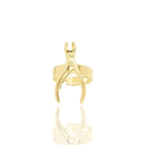Anel Manicure Folheado A Ouro 18K Ouro - Regulável X