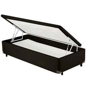 Cama Box Baú SOLTEIRO Corano Preto - 078x188