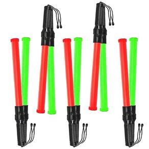 Bastao Sinalizador Led 2 Cores Kit 5 Unidades Fluorescente Segurança Transito Obra
