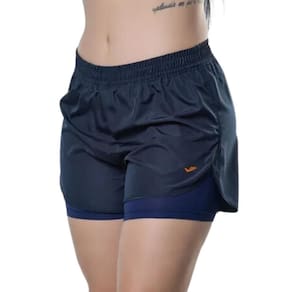Short Feminino Elite Curto Duplo Fitness Esporte 33723