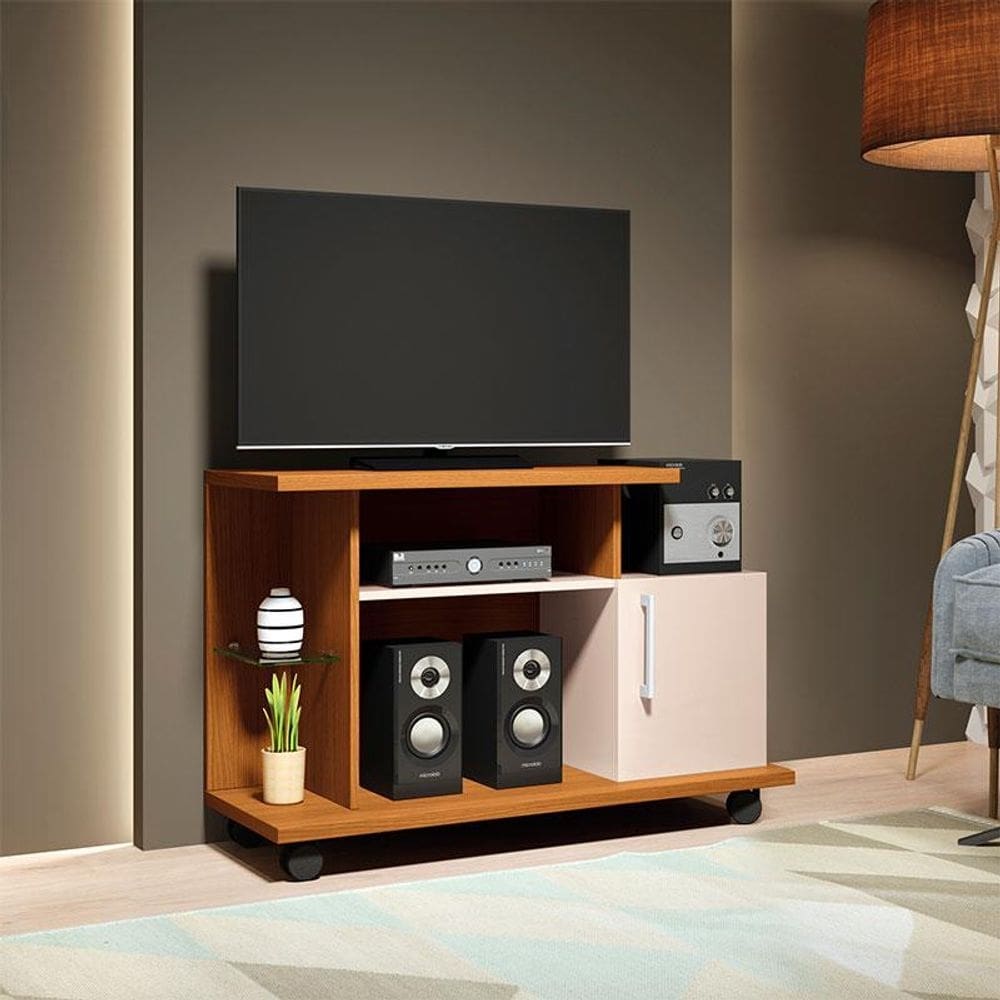 Rack Ambiente Smart Cinamomo Off White - HB Móveis