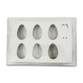 10 caixas para 6 mini ovo de colher 50g, em acetato, páscoa