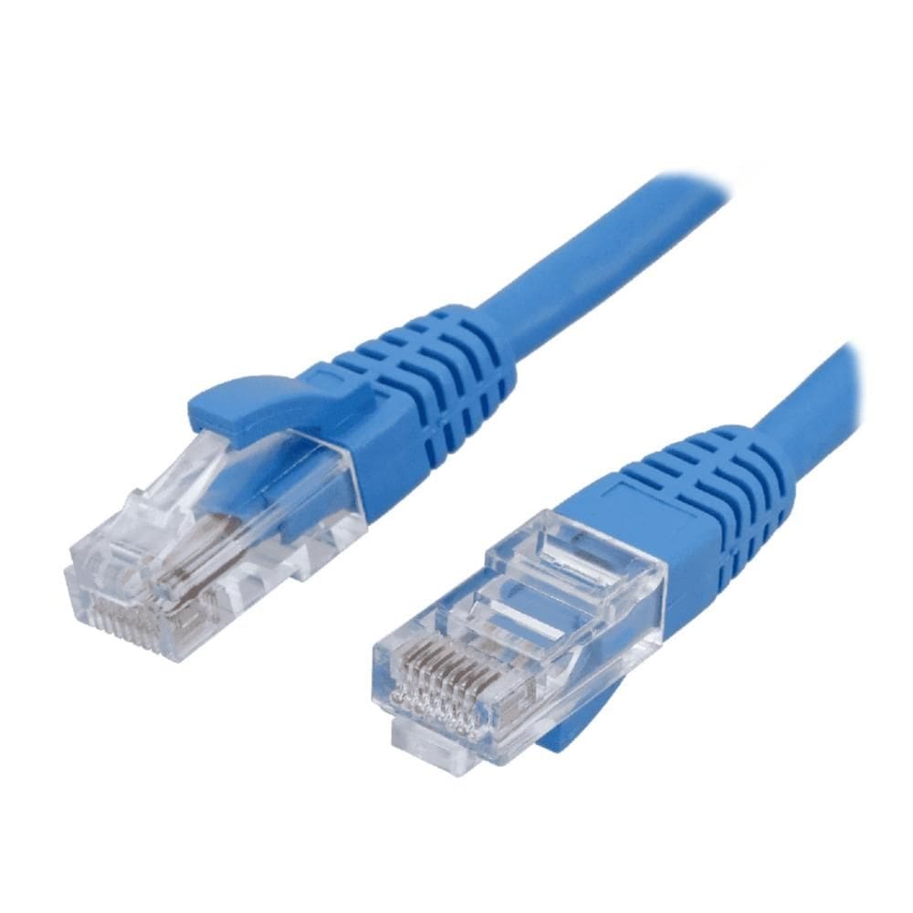 Cabo de Rede UTP (Patch Cord) RJ45 Cat 6 - 2.5 m - Anatel - Azul - Seclan CY-5128-CAT6-2.5M-BL
