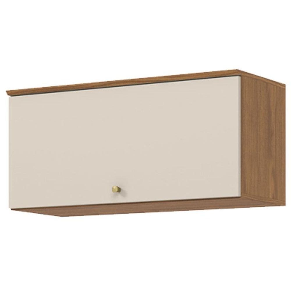Armário Aéreo 1 Porta Basculante 80 cm Requinte Nature Areia Hp - Henn