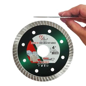 Disco de corte diamantado turbo 110mm fino 1mm porcelanato