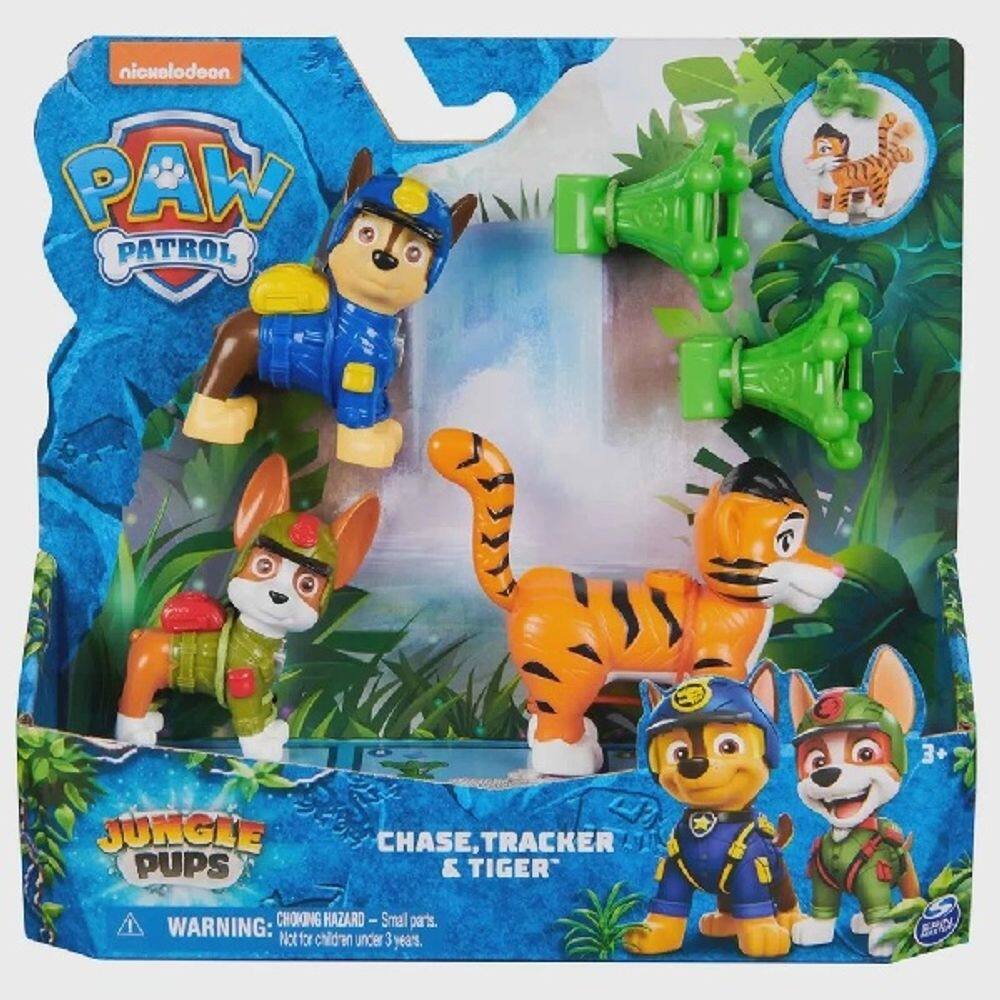 Patrulha Canina KIT com 3 Chase Tracker e Tiger Jungle PUPS SUNNY 3583