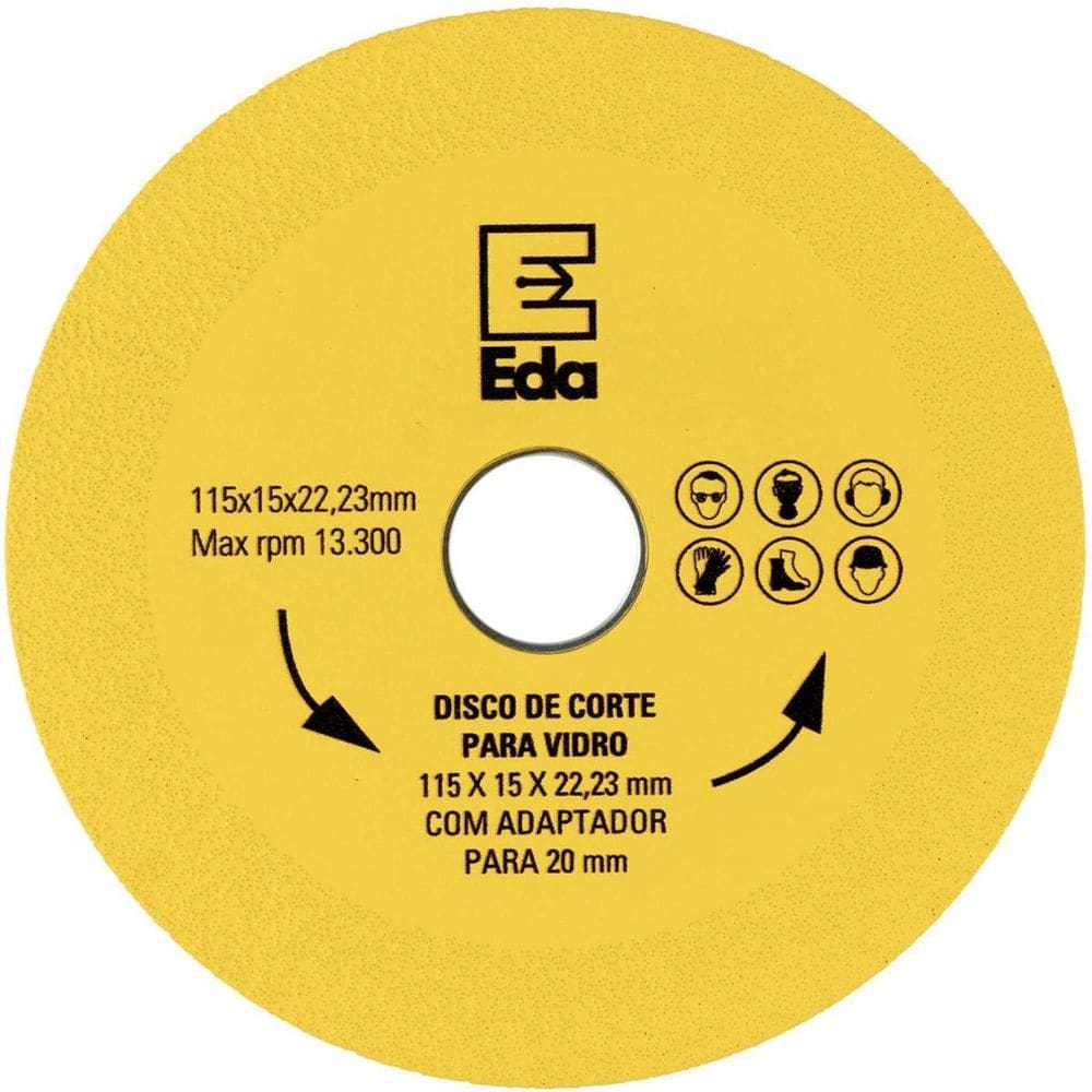 Disco de corte para vidro 115mm serra mármore esmerilhadeira