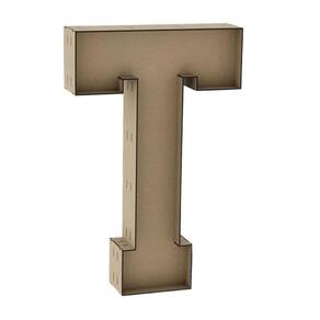 Letra caixa grande t mdf 60cm de altura decoração