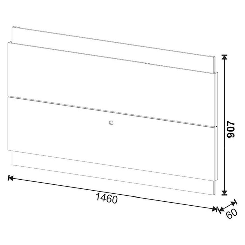 Painel para TV Classic 1.4 Branco Acetinado com Led - Imcal