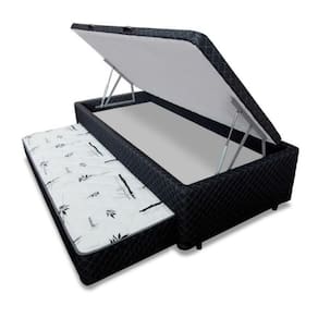 Cama Box 3 Em 1 com bicama de Molas Cinza - 088x188