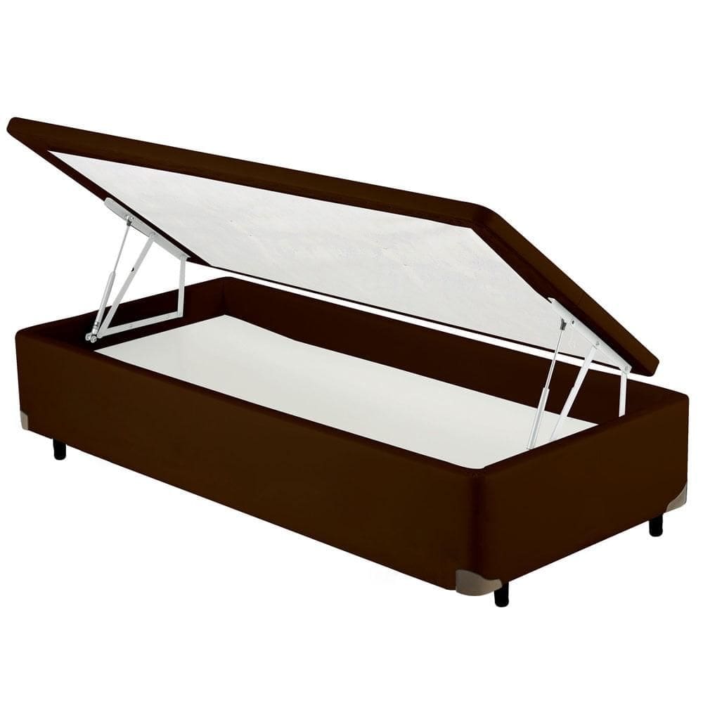 Cama Box Baú SOLTEIRO Corano Marrom - 088x188