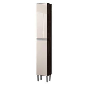 Paneleiro Aline Simples Chocolate Off White - Poquema