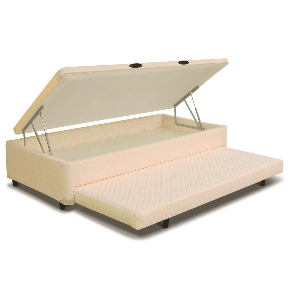 Cama Box SOLTEIRO Universal 3 Em 1 Bege - 088x188