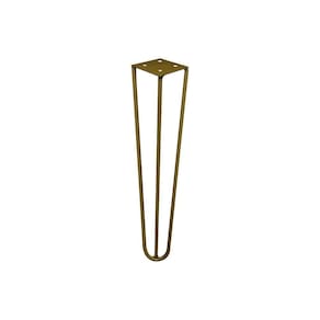 Pé De Metal 30 Cm Mesa De Canto Rack E Puffs Dourado