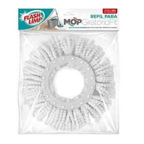 Refil mop flashlimp microfibra giratório limpeza