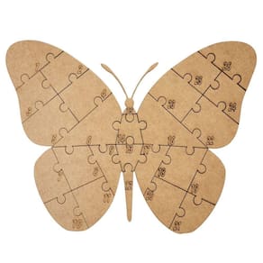 Quebra-cabeça Educativo 100% Mdf Cru 26pçs/35pçs Borboleta