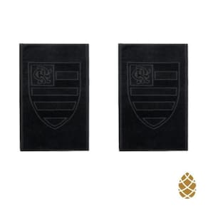 Kit 2 toalhas de rosto jacquard buettner preto