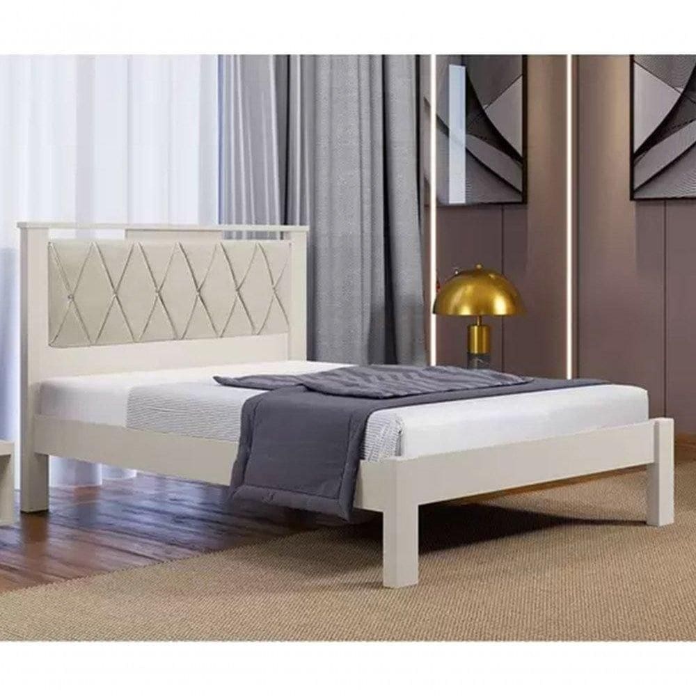 Cama Casal Alaska Off White-bege - Carmolar