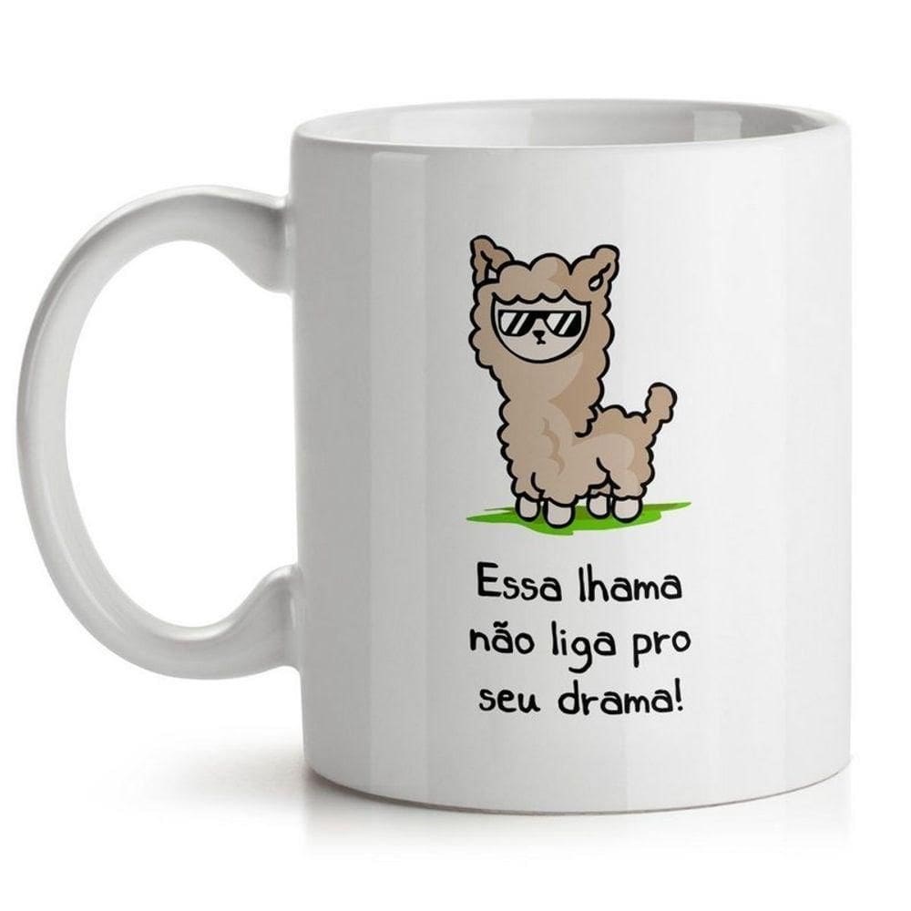 Caneca Essa Lhama Não Liga Pro Seu Drama
