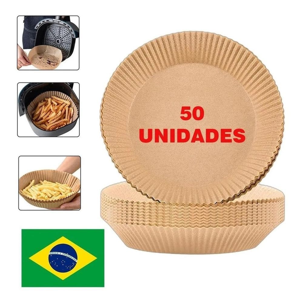 50 unidades air fryer forro de papel antiaderente especial
