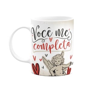Caneca Namorados Cupid love - Você me completa