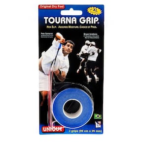 Overgrip unique tourna grip  dry azul  pack com 3 un.