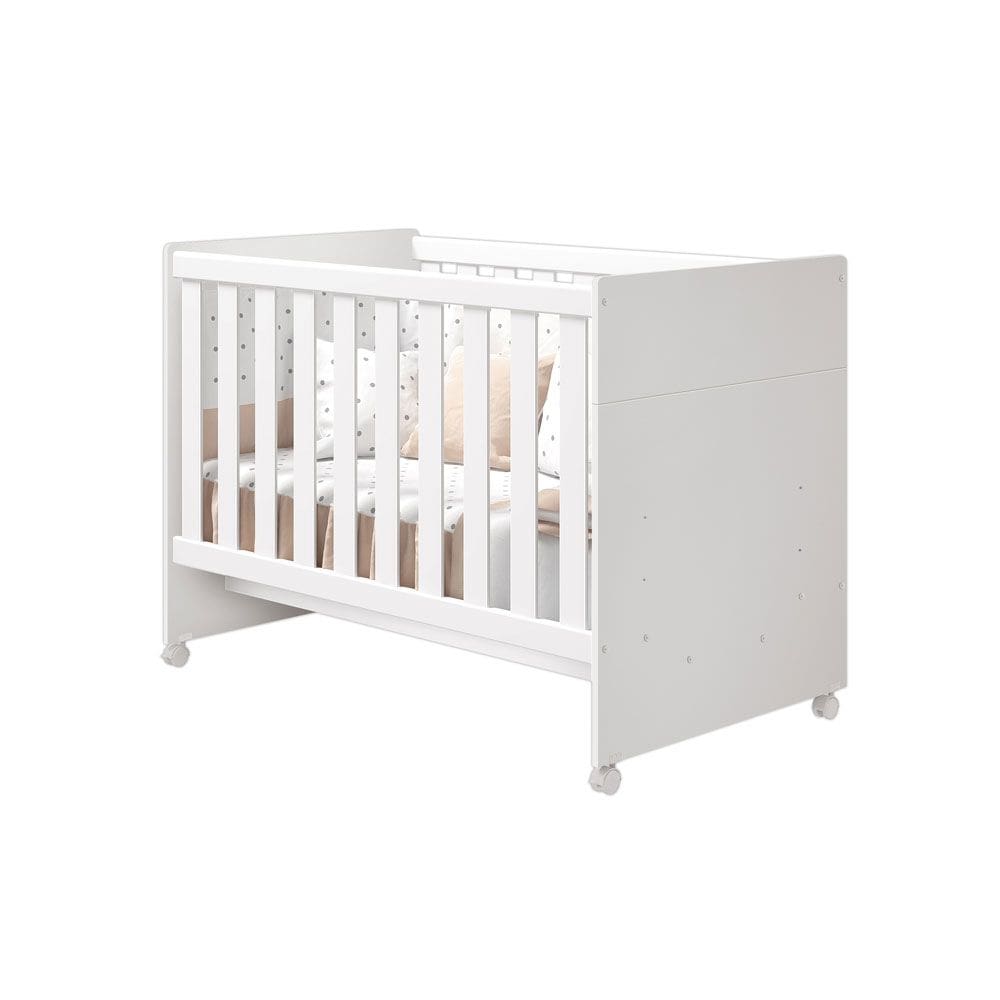 Berço Americano Katatau Flex 3 Em 1 Vira Mini Cama Ou Sofazinho Branco Fosco - Reller