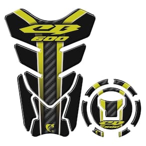 Kit Adesivo Protetor Tanque E Bocal Honda Cb 600 + 2018 Amarelo Amarelo