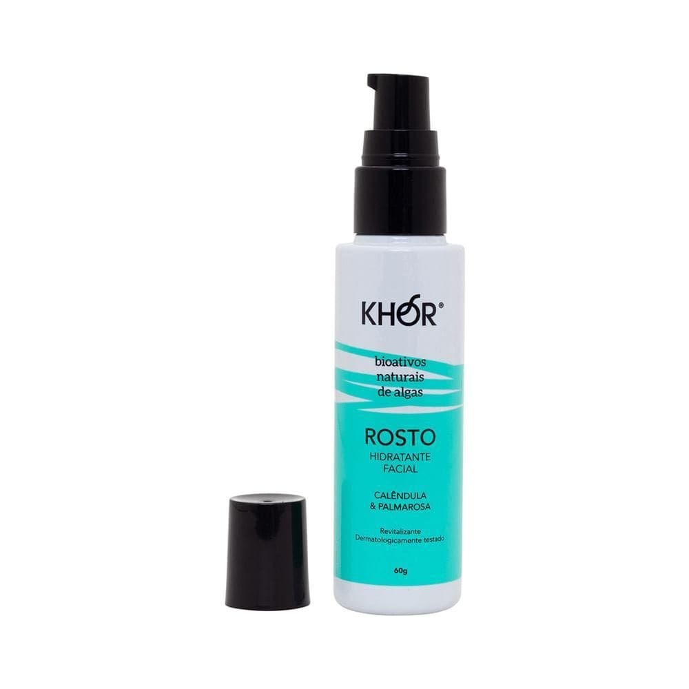 Hidratante facial natural com algas 60g - khor cosmetics