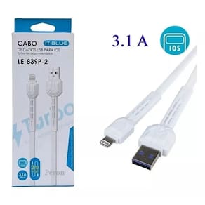 Cabo Carregador Turbo Rápido 3.1a Usb i Phone / IOS 2 Metros