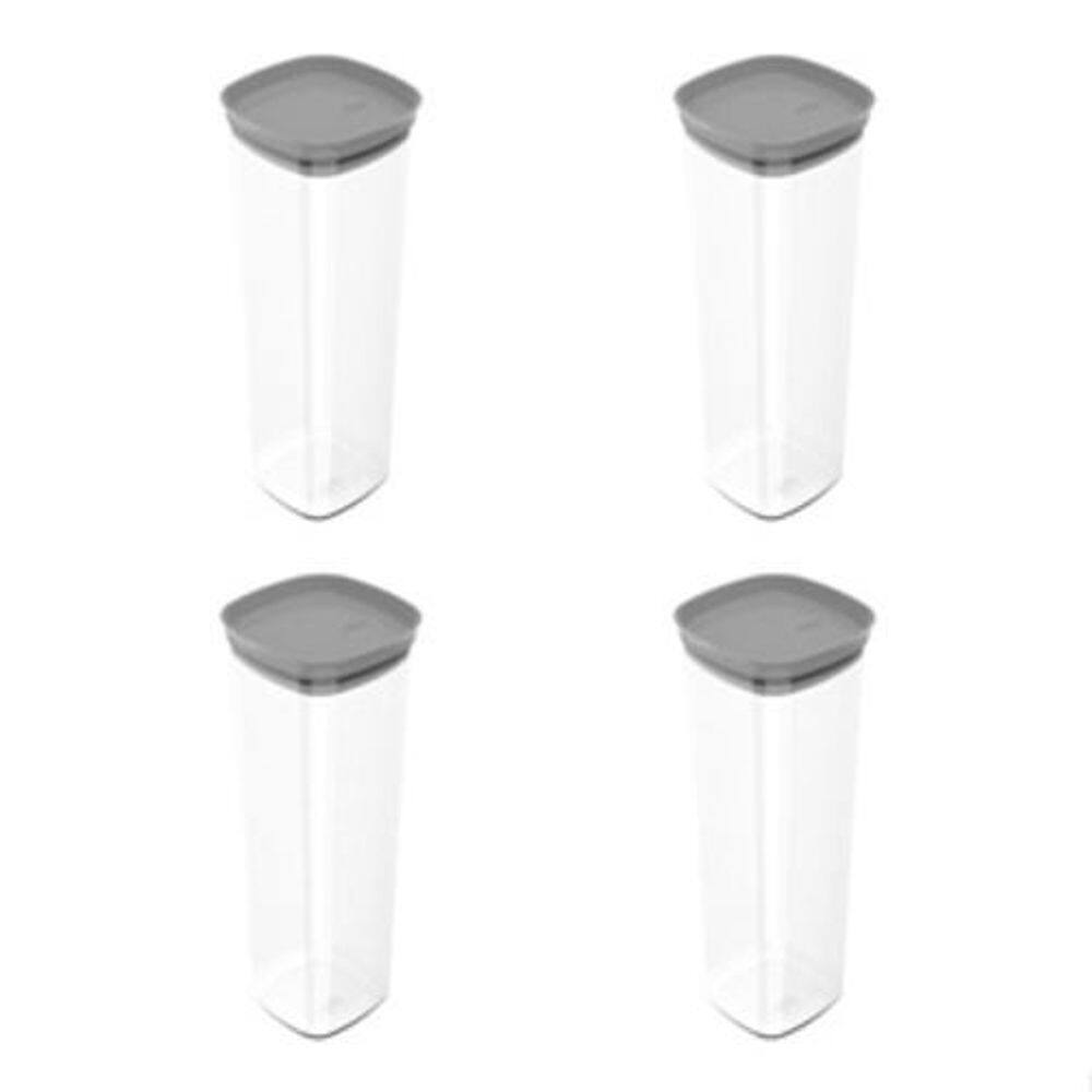 Kit 4 Potes Herméticos Porta Alimento Mantimentos C Tampa 2L