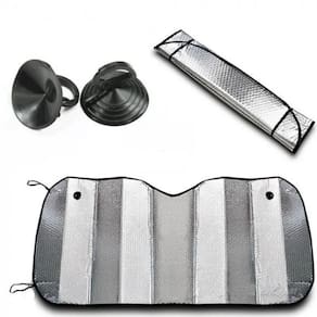Kit c/2 protetor solar parabrisas quebra sol carros 125x60cm