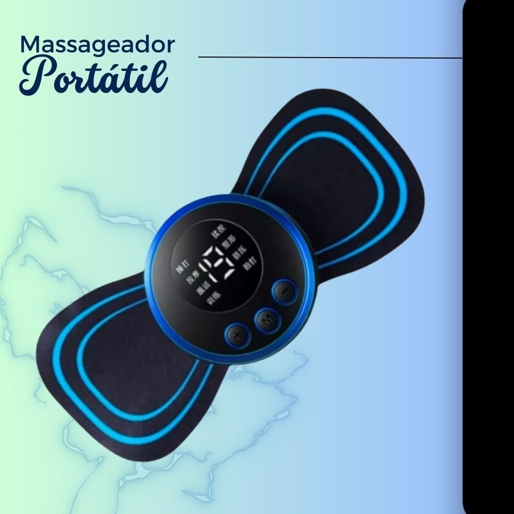 Mini massageador elétrico portátil recarregável alivio dor