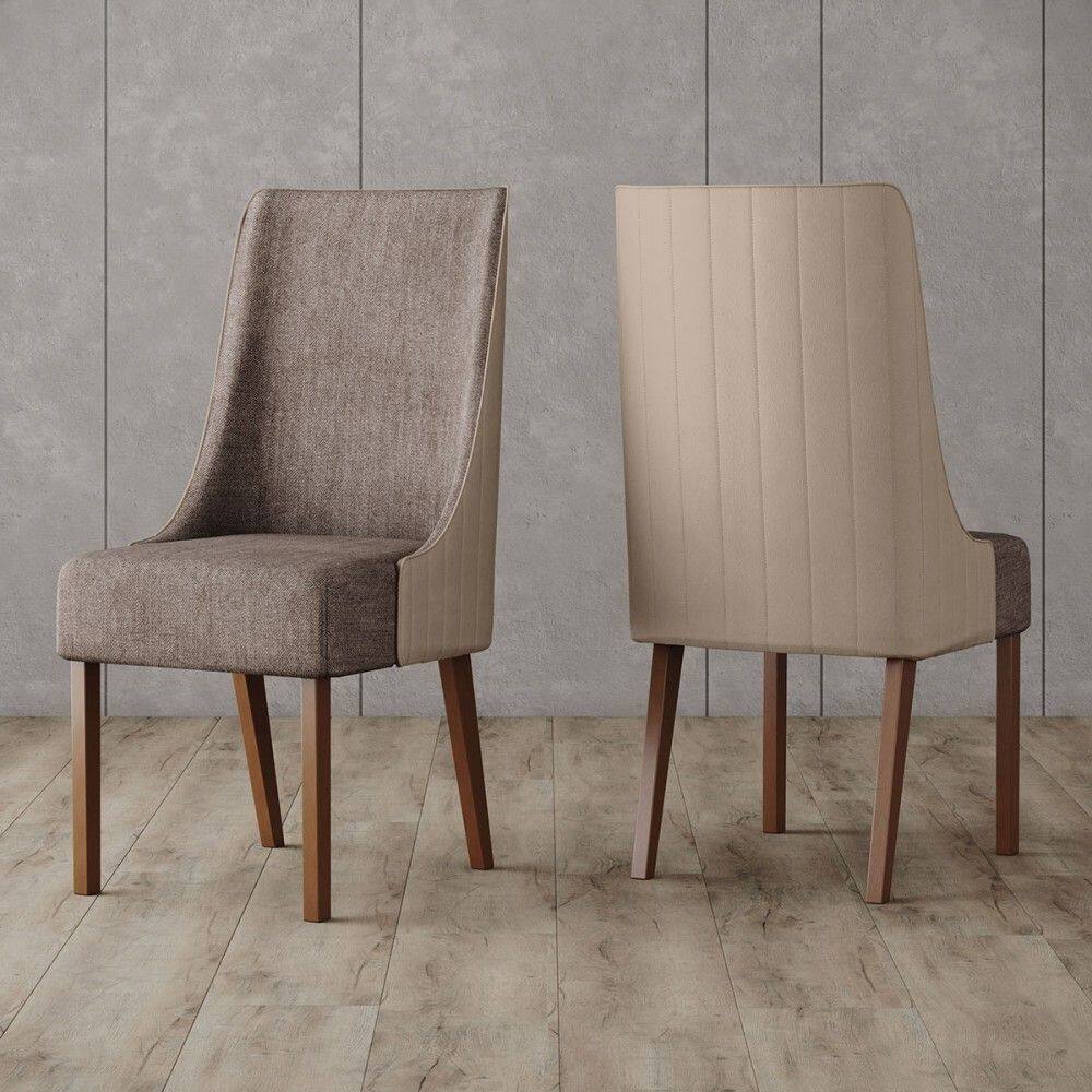 Cadeiras Kit 2 Cadeiras Ivy Nature/Corano/Bege/Cacao - Henn