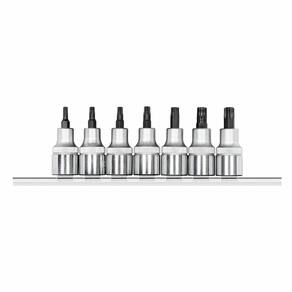 Jogo de Chaves Soquete de Encaixe 1/2" TX Perfil Tork Hexalobular de T20 à T50 7 Peças - Gedore Red 3300029