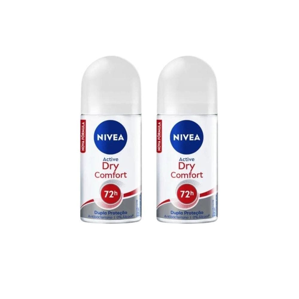 Desodorante roll-on nivea 50ml fem dry comfort - kit c/2un