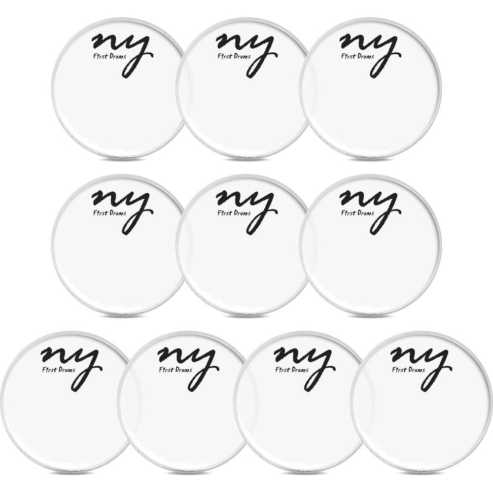 Kit 10 Peles Clear Transparentes para Bateria 22" New York
