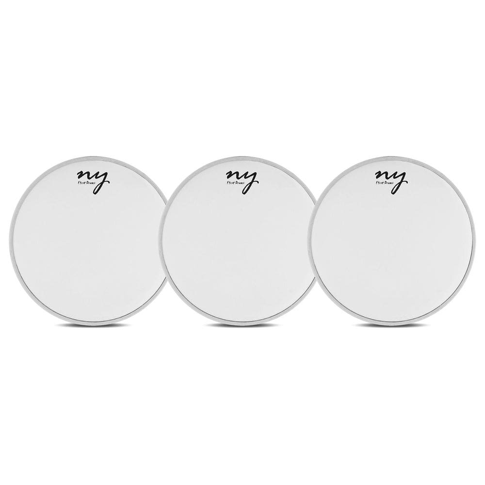 Kit 3 Peles Porosas para Bateria 14" Branca New York